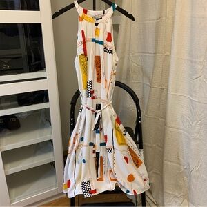 SPANNER Multicolor Abstract Print Dress